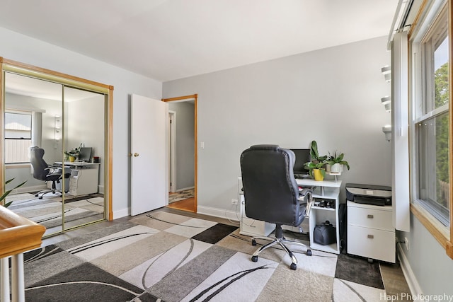 1569 Sherman Pl, Des Plaines, IL 60016 - office area featuring baseboards