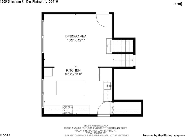 1569 Sherman Pl, Des Plaines, IL 60016 - view of room layout