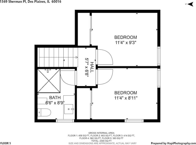 1569 Sherman Pl, Des Plaines, IL 60016 - view of home floor plan
