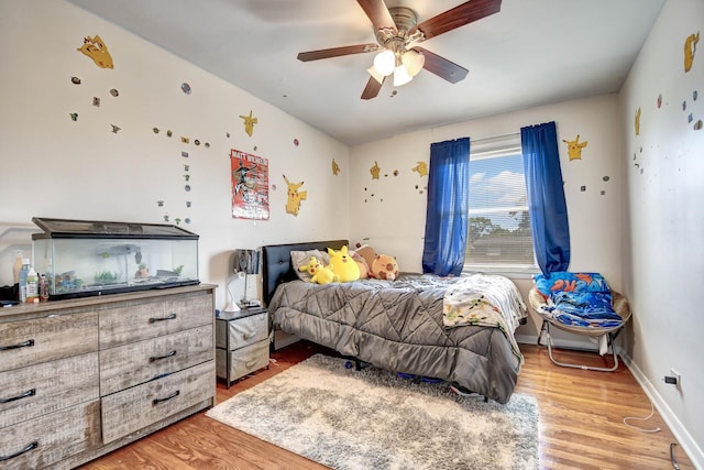 733 Ashland Ave, Chicago Heights, IL 60411 - bedroom featuring light wood-style floors and a ceiling fan