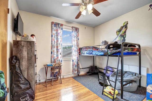733 Ashland Ave, Chicago Heights, IL 60411 - bedroom with wood finished floors and ceiling fan