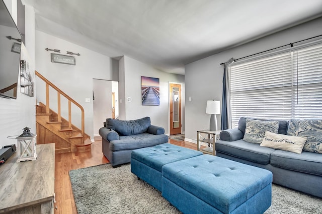 733 Ashland Ave, Chicago Heights, IL 60411 - living area with wood finished floors and stairs