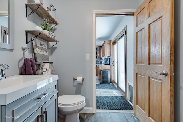 1245 Patriot Way, Bourbonnais, IL 60914 - bathroom with vanity and wood finished floors