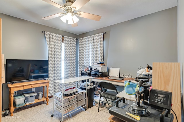 1245 Patriot Way, Bourbonnais, IL 60914 - carpeted office featuring ceiling fan