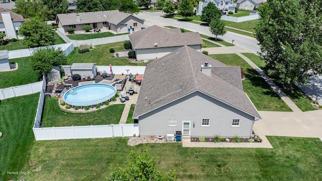 1245 Patriot Way, Bourbonnais, IL 60914 - aerial view of residential area with a pool
