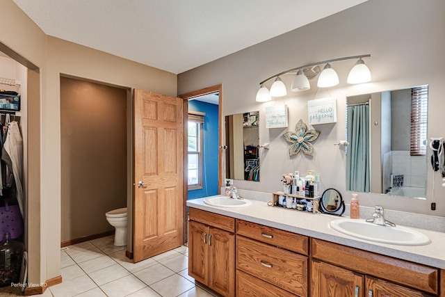 1245 Patriot Way, Bourbonnais, IL 60914 - full bathroom with double vanity and tile patterned floors