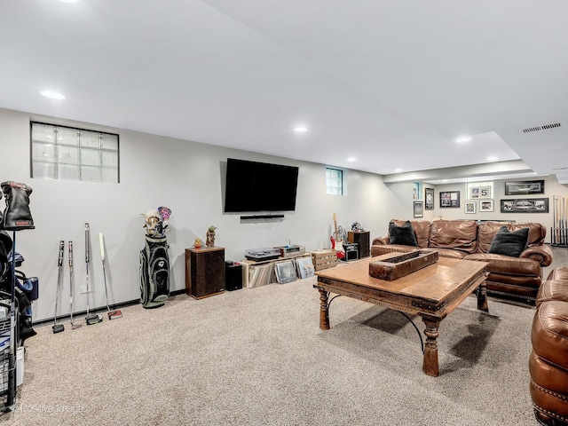 262 Sheffield Ln, Glen Ellyn, IL 60137 - living area featuring recessed lighting and carpet flooring