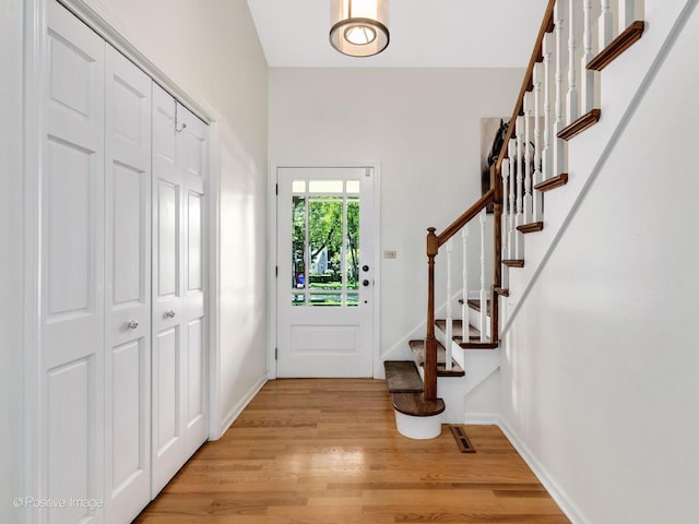 262 Sheffield Ln, Glen Ellyn, IL 60137 - entrance foyer with light wood-type flooring and stairs