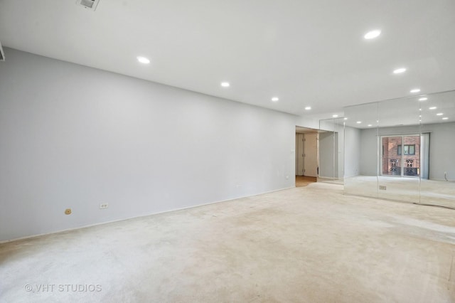 9331 Landings Ln Unit 204, Des Plaines, IL 60016 - spare room featuring light carpet and recessed lighting