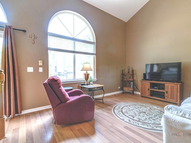6797 Roanoake Ct, Gurnee, IL 60031 - living room featuring lofted ceiling, healthy amount of natural light, and light wood-type flooring