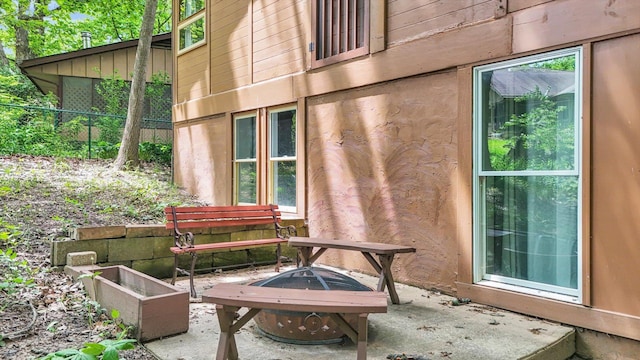 131 Shawnee Ln, Loda, IL 60948 - view of patio / terrace with an outdoor fire pit