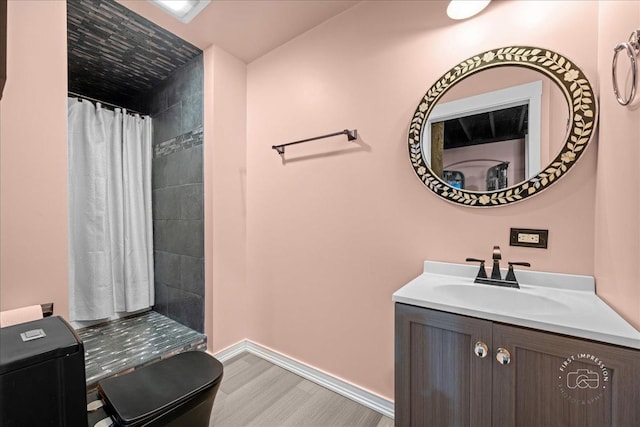 0N423 Armstrong Ln, Geneva, IL 60134 - full bathroom featuring wood finished floors, vanity, and tiled shower