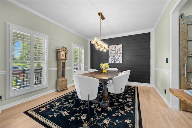 0N423 Armstrong Ln, Geneva, IL 60134 - dining room featuring ornamental molding, wood finished floors, and a chandelier