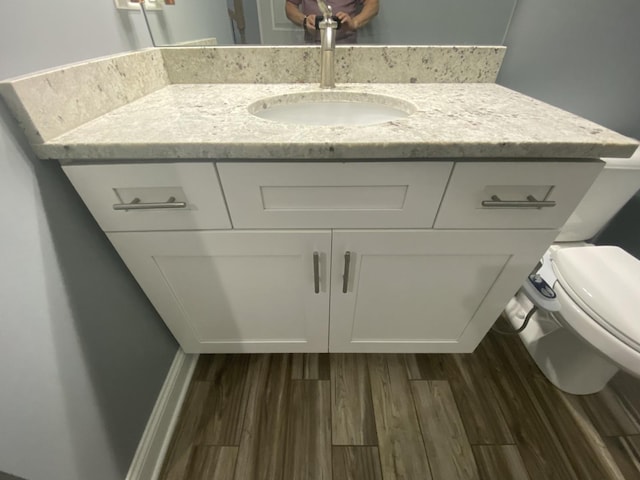 7009 W Crandall Ave, Worth, IL 60482 - bathroom featuring vanity and wood finished floors