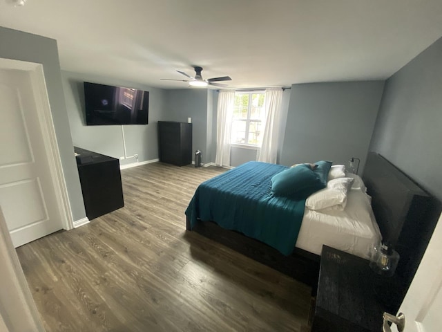 7009 W Crandall Ave, Worth, IL 60482 - bedroom featuring wood finished floors and a ceiling fan