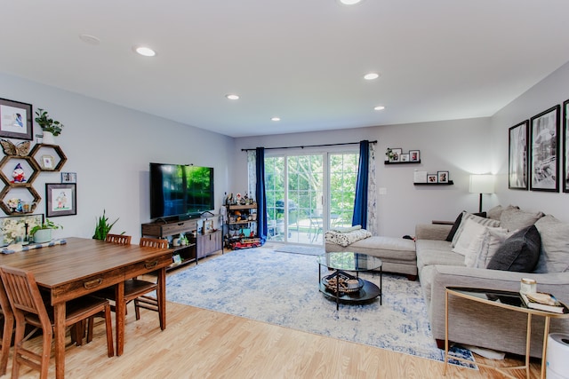 1622 Orchard Ave, Schaumburg, IL 60193 - living room featuring wood finished floors and recessed lighting