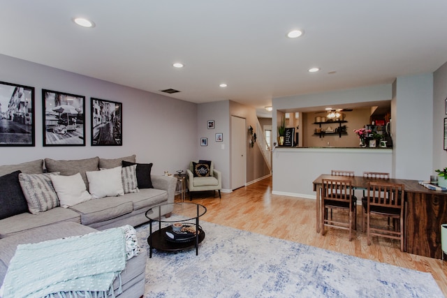 1622 Orchard Ave, Schaumburg, IL 60193 - living room featuring wood finished floors and recessed lighting