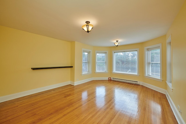 6333 N Francisco Ave Unit 2, Chicago, IL 60659 - unfurnished room featuring a baseboard heating unit and light wood-style flooring
