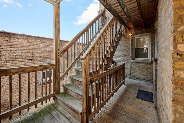 6333 N Francisco Ave Unit 2, Chicago, IL 60659 - wooden terrace with stairway