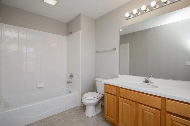 4199 Milford Ln Unit 4199, Aurora, IL 60504 - bathroom with vanity, tile patterned floors, and  shower combination
