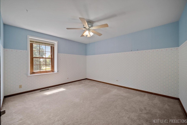 3609 Tamarisk Ct, Crystal Lake, IL 60012 - spare room featuring a ceiling fan and carpet floors