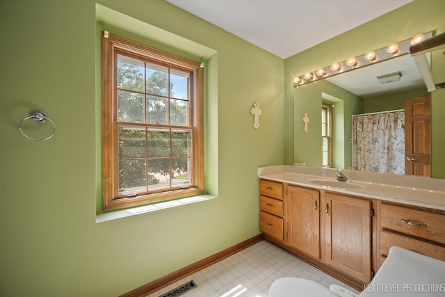 3609 Tamarisk Ct, Crystal Lake, IL 60012 - bathroom featuring vanity, tile patterned floors, and curtained shower