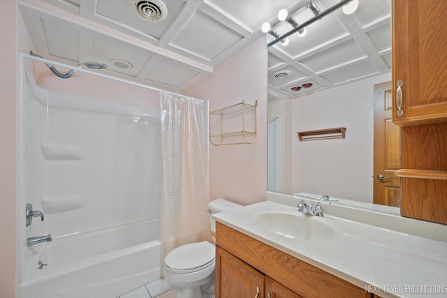 3609 Tamarisk Ct, Crystal Lake, IL 60012 - full bath with shower / tub combo, vanity, and tile patterned flooring