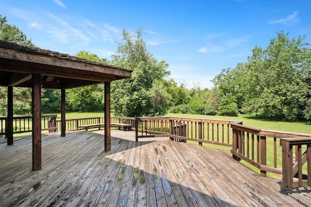 3609 Tamarisk Ct, Crystal Lake, IL 60012 - deck with a lawn