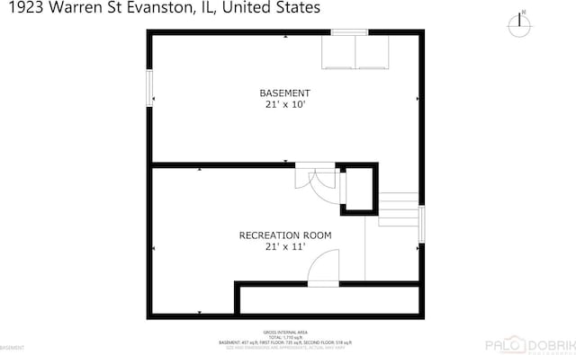 1923 Warren St, Evanston, IL 60202 - view of home floor plan
