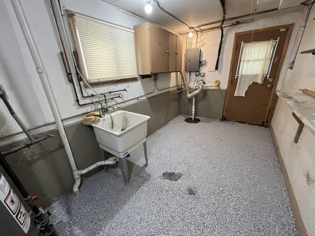 15125 Waterman Dr, South Holland, IL 60473 - washroom with electric panel and a sink