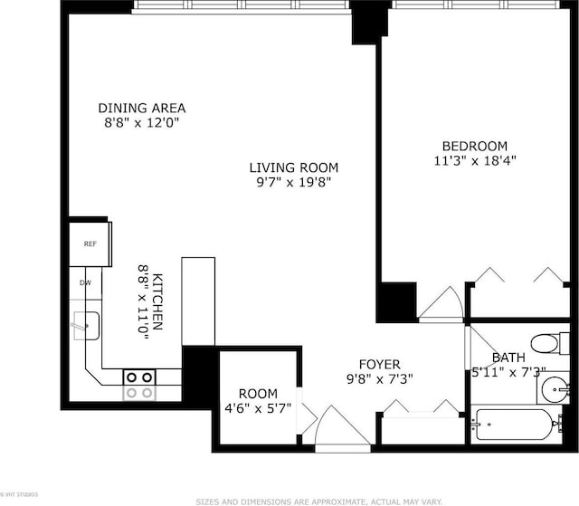 655 W Irving Park Rd Unit 2608, Chicago, IL 60613 - view of property floor plan