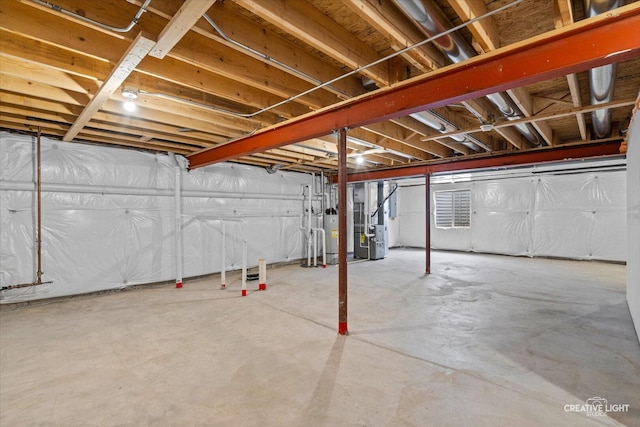 12501 S Willowgate Ln, Plainfield, IL 60585 - unfinished basement with gas water heater
