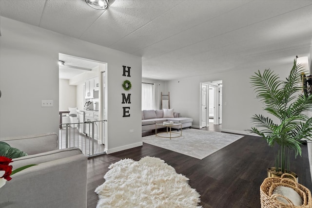 7020 Heritage Cir Unit 6-1D, Orland Park, IL 60462 - living area with wood finished floors and baseboards