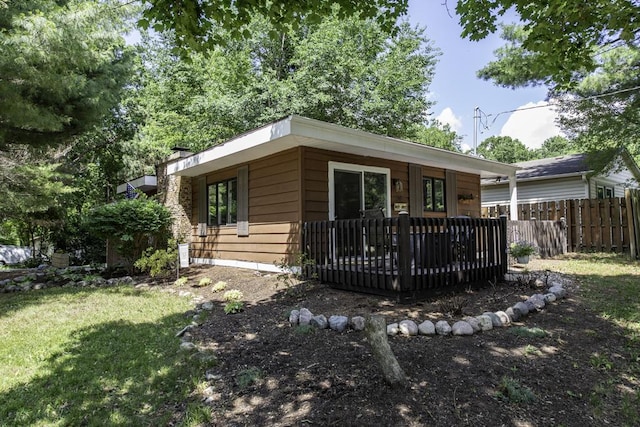 38515 N Forest Ave, Spring Grove, IL 60081 - back of house with a wooden deck