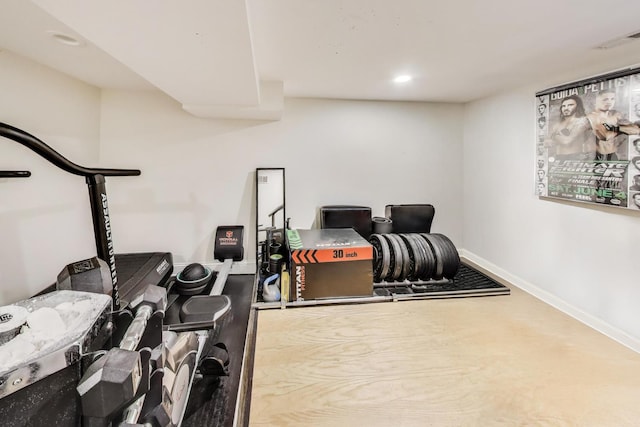 1832 N 73rd Ct, Elmwood Park, IL 60707 - workout area featuring recessed lighting and baseboards