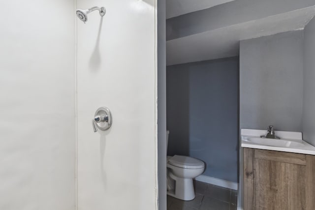 207 Smith Ave, Rockford, IL 61107 - bathroom with tile patterned flooring, vanity, and a shower