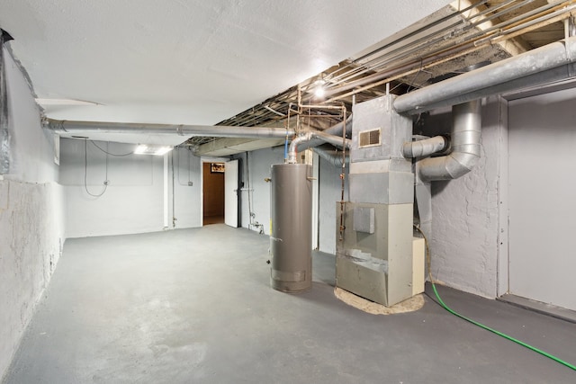 207 Smith Ave, Rockford, IL 61107 - unfinished below grade area with gas water heater and heating unit