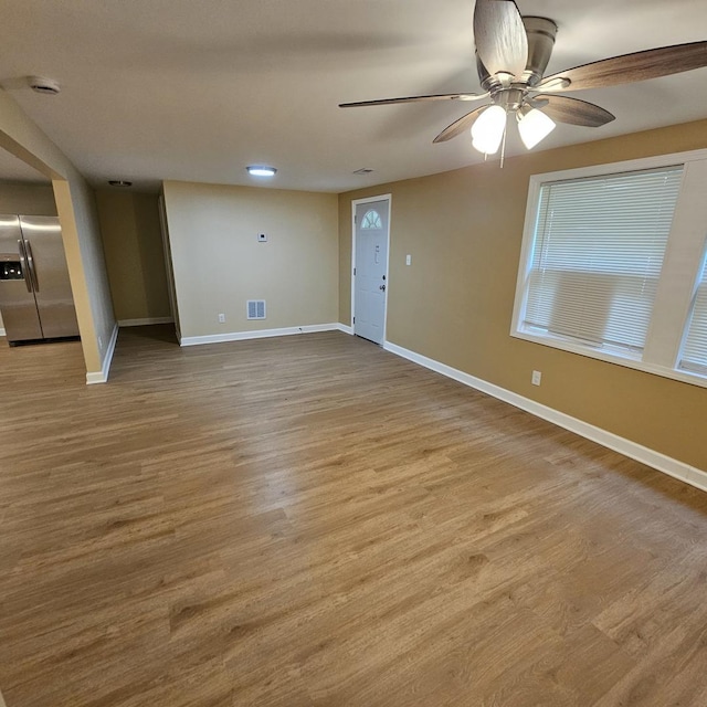 4428 Virginia Ave, Rockford, IL 61101 - spare room with a smoke detector, wood finished floors, and a ceiling fan