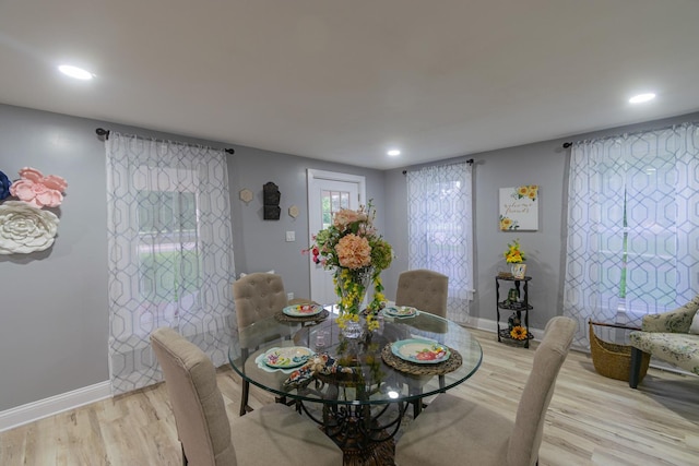 2431 Sandy Hollow Rd, Rockford, IL 61109 - dining space with light wood-type flooring and recessed lighting