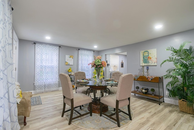 2431 Sandy Hollow Rd, Rockford, IL 61109 - dining room featuring light wood-style floors and recessed lighting