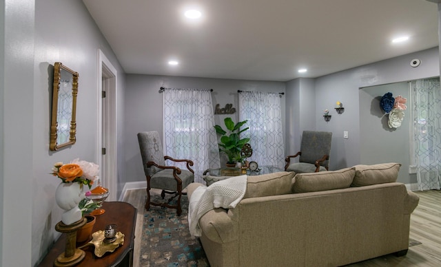 2431 Sandy Hollow Rd, Rockford, IL 61109 - living area with wood finished floors and recessed lighting