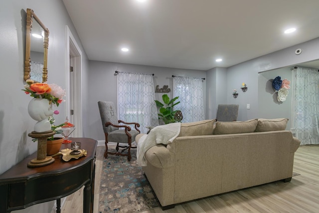 2431 Sandy Hollow Rd, Rockford, IL 61109 - living area featuring light wood-type flooring and recessed lighting