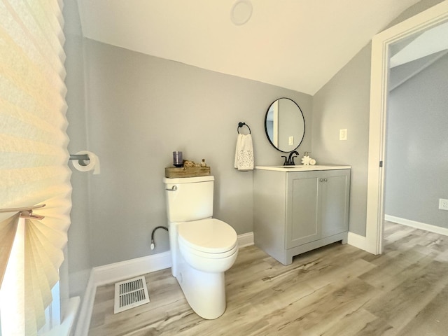 2431 Sandy Hollow Rd, Rockford, IL 61109 - bathroom with wood finished floors, lofted ceiling, and vanity