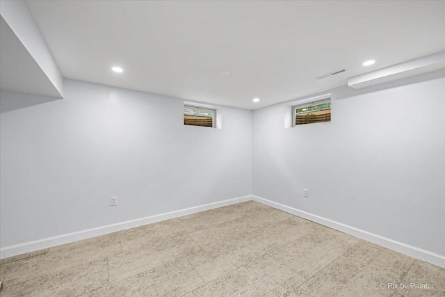 218 N Berteau Ave, Bartlett, IL 60103 - basement featuring recessed lighting and baseboards