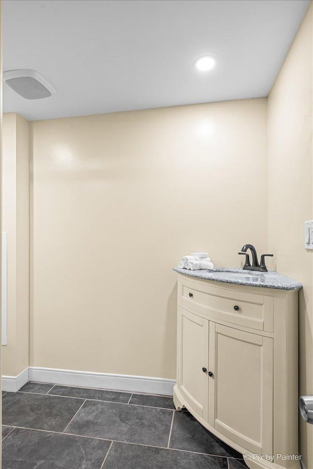 218 N Berteau Ave, Bartlett, IL 60103 - bathroom featuring vanity and baseboards