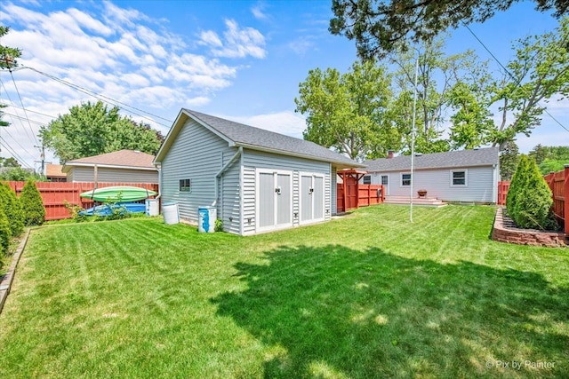 218 N Berteau Ave, Bartlett, IL 60103 - fenced backyard with a storage shed