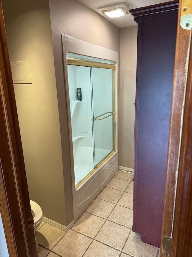 127 S Front St, Hennepin, IL 61327 - full bath featuring a shower with door and tile patterned floors