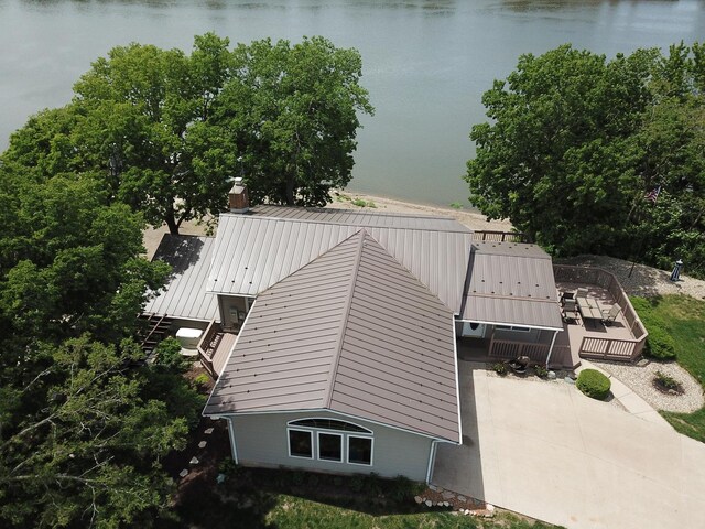 127 S Front St, Hennepin, IL 61327 - view from above of property featuring a large body of water