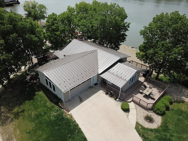 127 S Front St, Hennepin, IL 61327 - aerial view of property and surrounding area featuring a nearby body of water