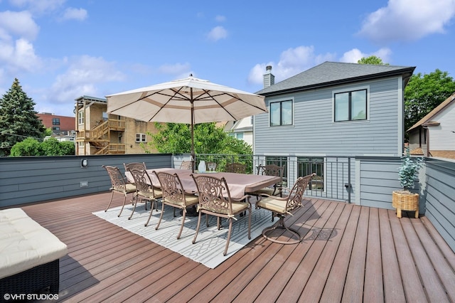 4845 N Leavitt St, Chicago, IL 60625 - deck with outdoor dining area